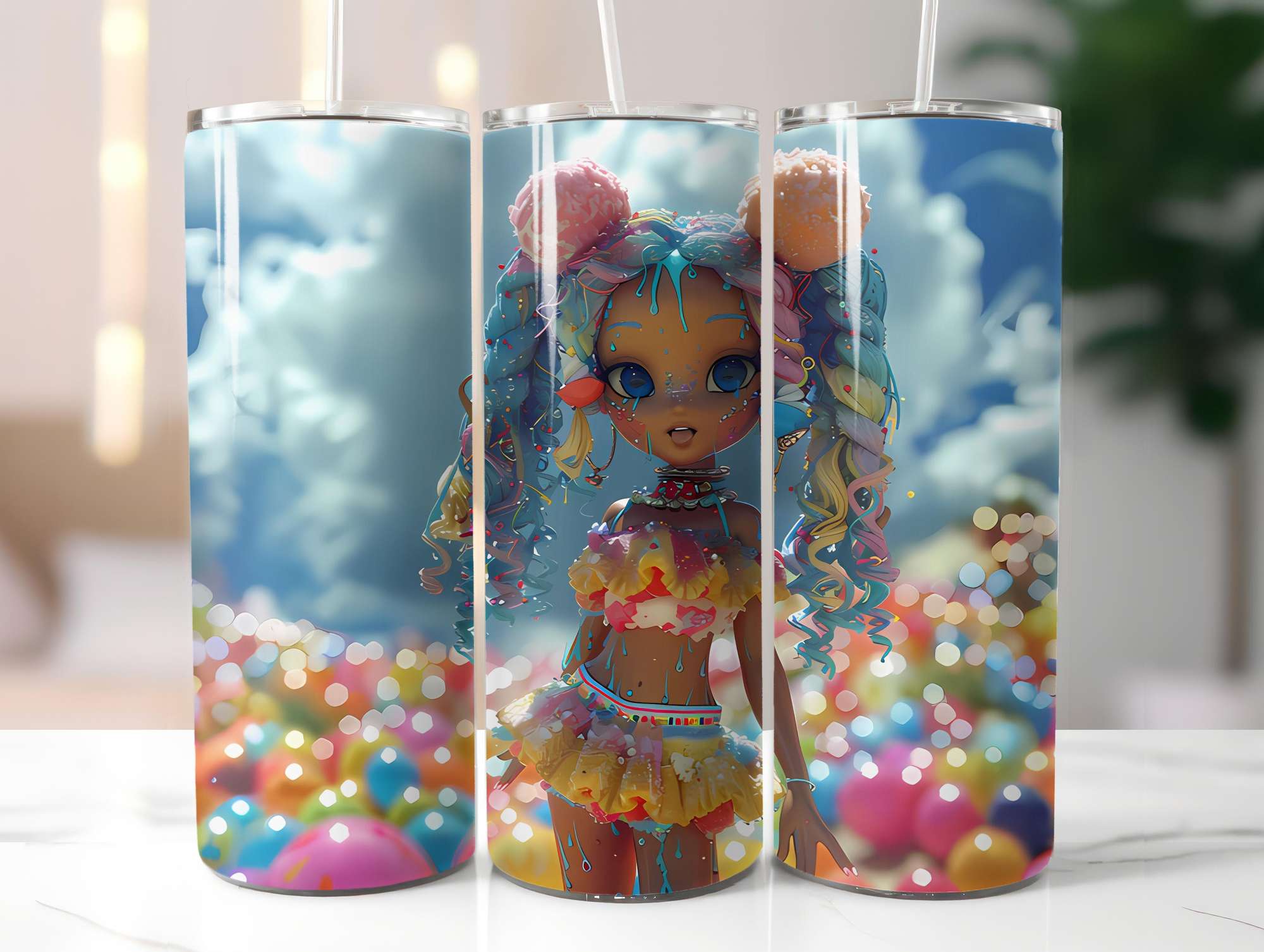 Chibi Summer 1 Tumbler Wrap - CraftNest - Digital Crafting and Art