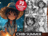 Chibi Summer Coloring Books