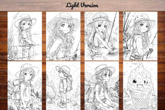 Chibi Summer Coloring Books - CraftNest - Digital Crafting and Art