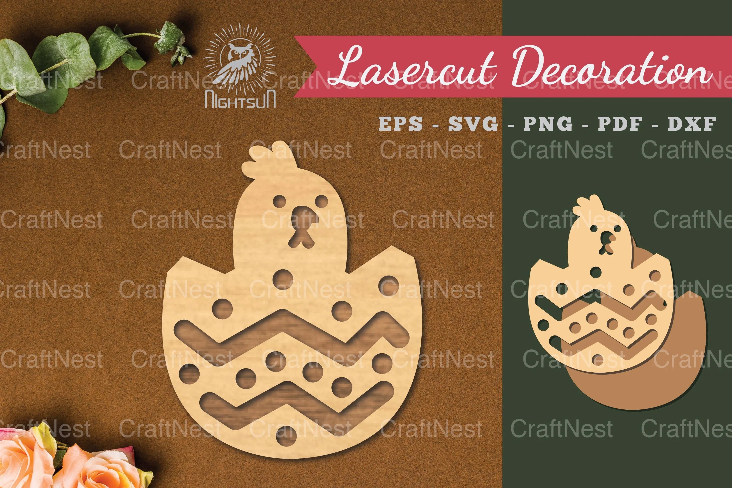 Chicks in Egg Laser Cut Decoration Clipart Bundle - CraftNest - Digital Crafting and Art
