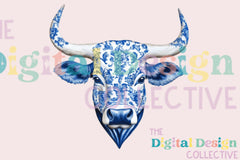 Chinoiserie Western Cow Clipart Bundle - CraftNest - Digital Crafting and Art