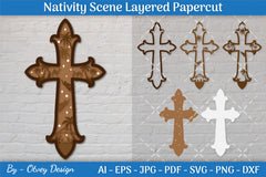 Christmas Nativity Scene Layered Papercut SVG Bundle 2 - CraftNest - Digital Crafting and Art