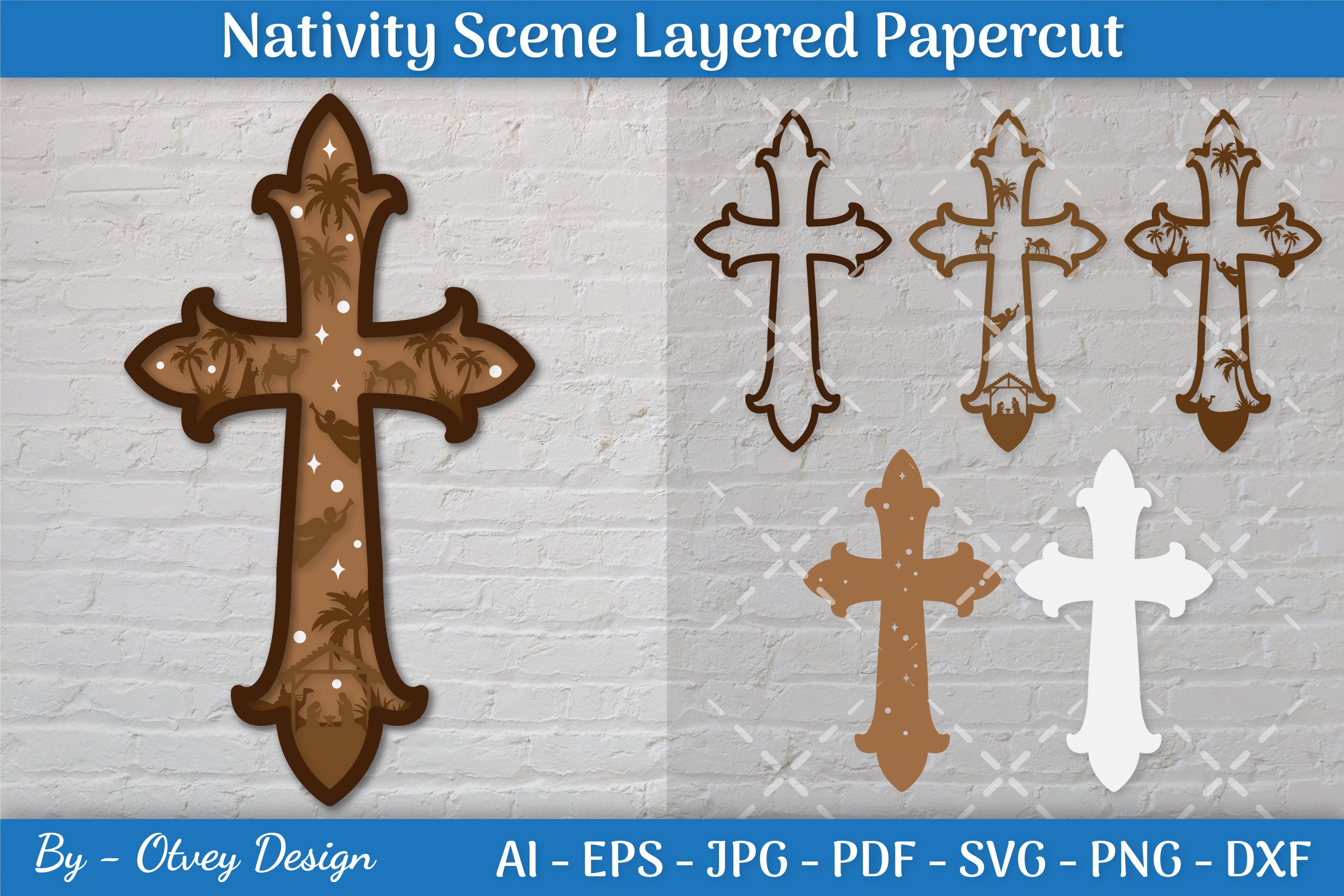 Christmas Nativity Scene Layered Papercut SVG Bundle 2 - CraftNest - Digital Crafting and Art