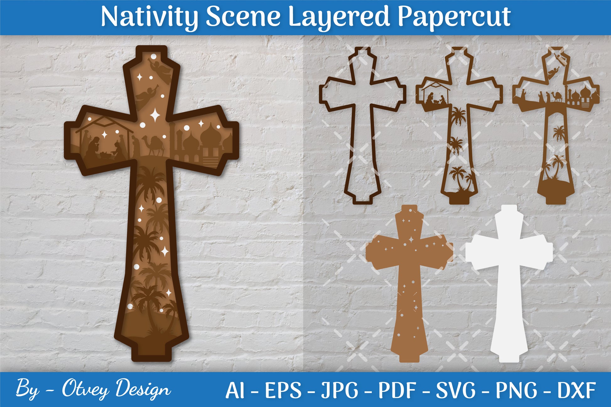 Christmas Nativity Scene Layered Papercut SVG Bundle 3 - CraftNest - Digital Crafting and Art