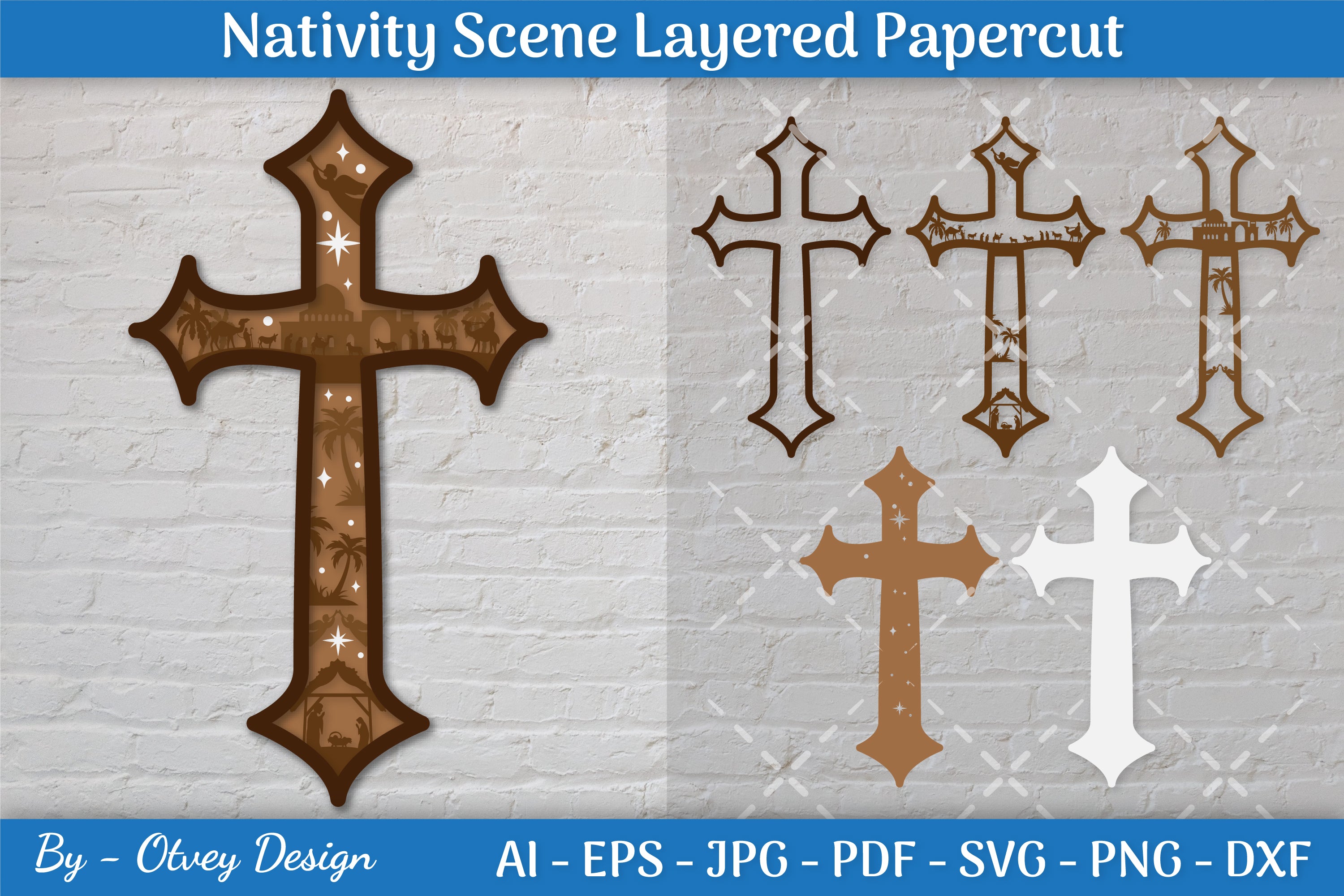 Christmas Nativity Scene Layered Papercut SVG Bundle 4 - CraftNest - Digital Crafting and Art