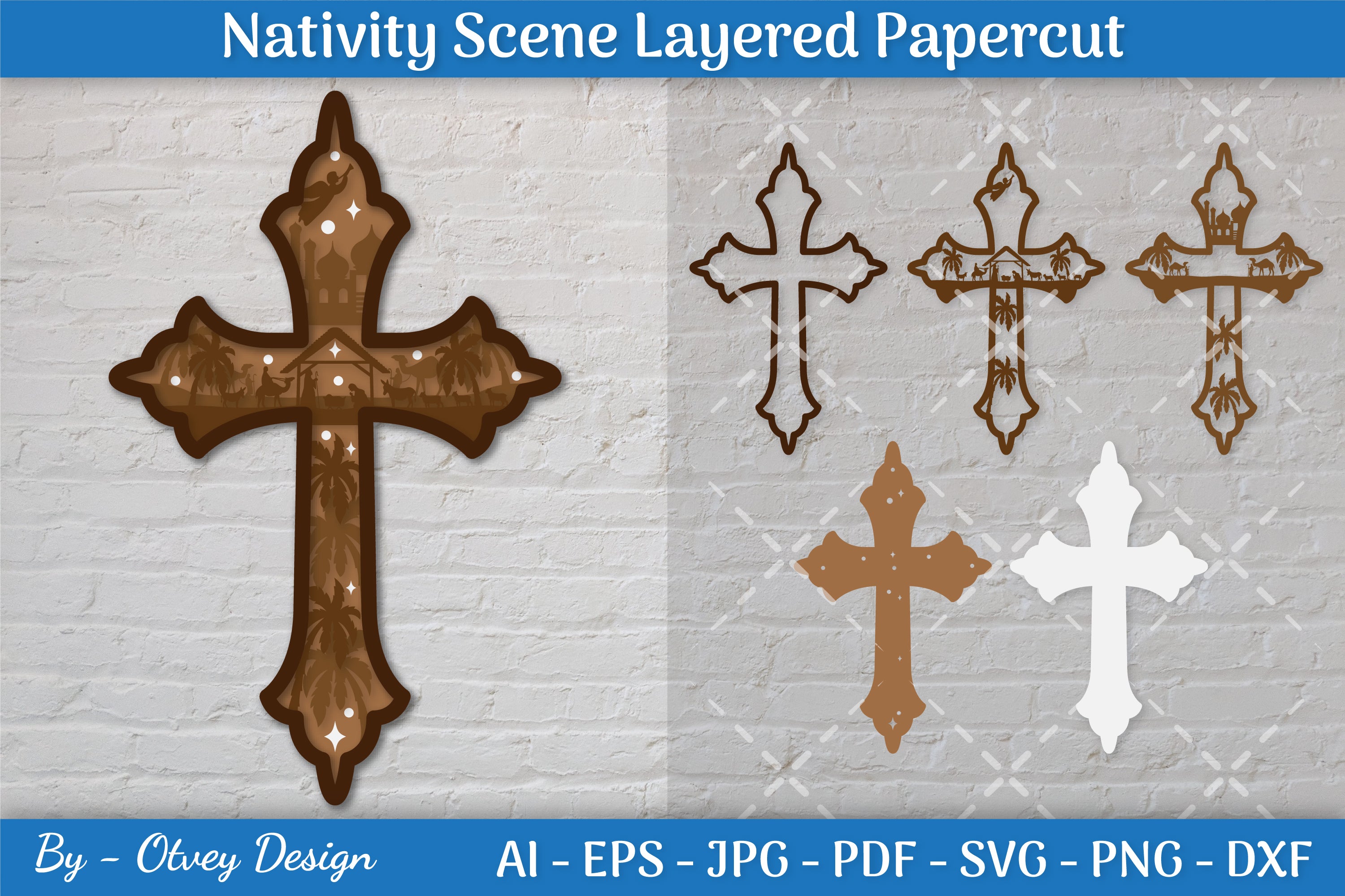Christmas Nativity Scene Layered Papercut SVG Bundle 5 - CraftNest - Digital Crafting and Art