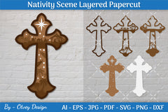 Christmas Nativity Scene Layered Papercut SVG Bundle - CraftNest - Digital Crafting and Art