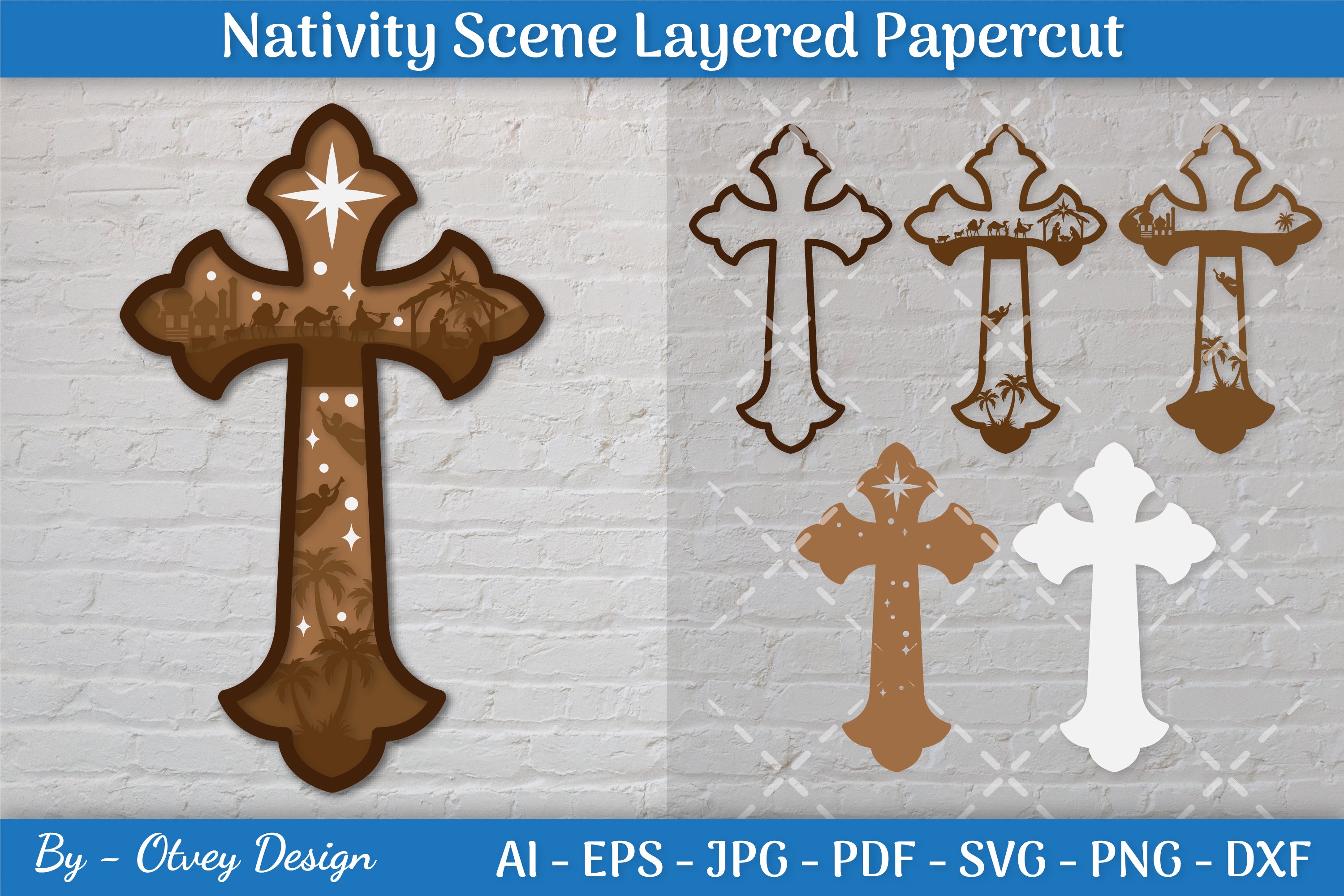Christmas Nativity Scene Layered Papercut SVG Bundle - CraftNest - Digital Crafting and Art