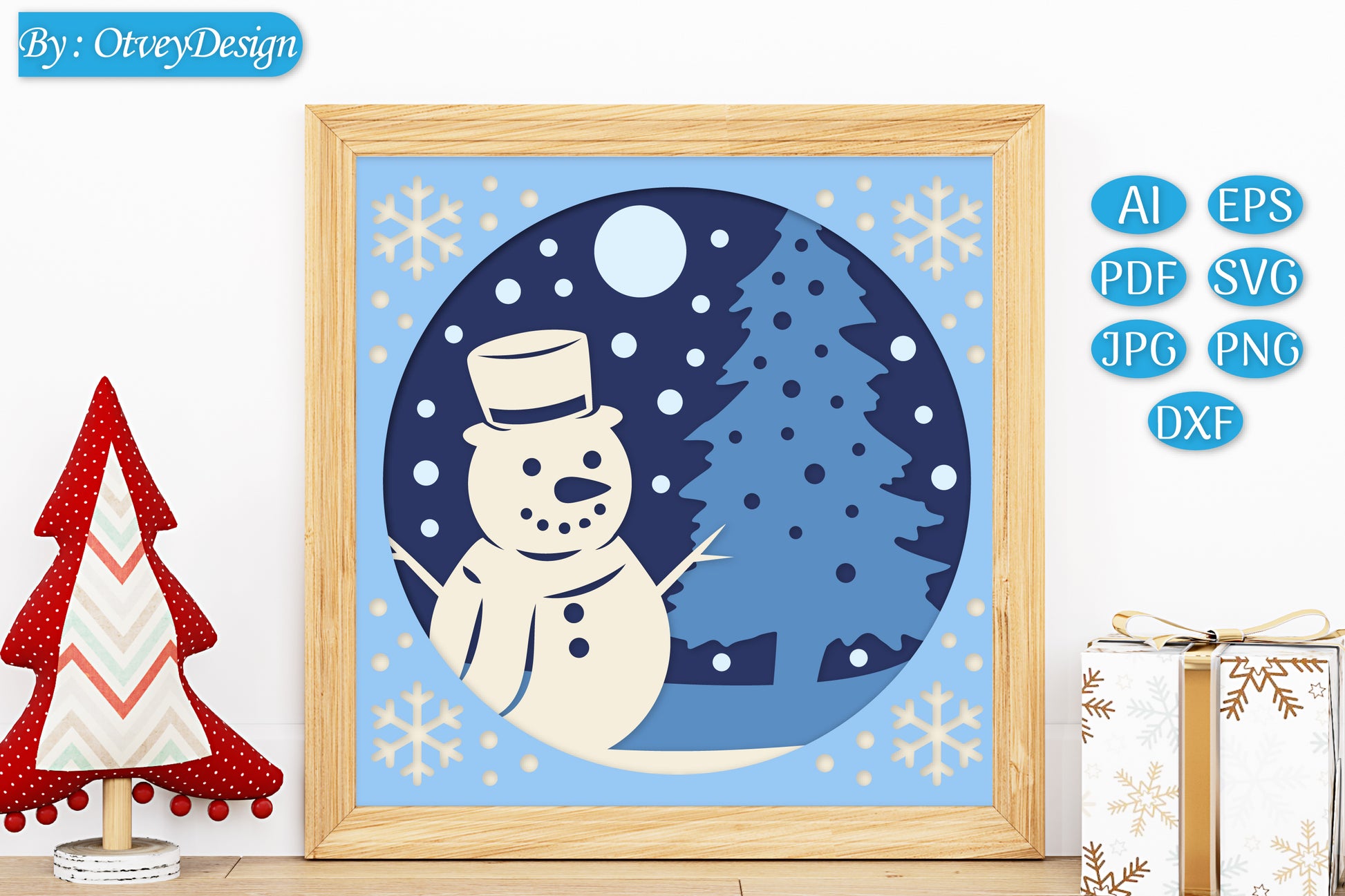 Christmas 3D Shadow Box Layered Papercut SVG Bundle 10 - CraftNest - Digital Crafting and Art