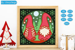 Christmas 3D Shadow Box Layered Papercut SVG Bundle 3 - CraftNest - Digital Crafting and Art
