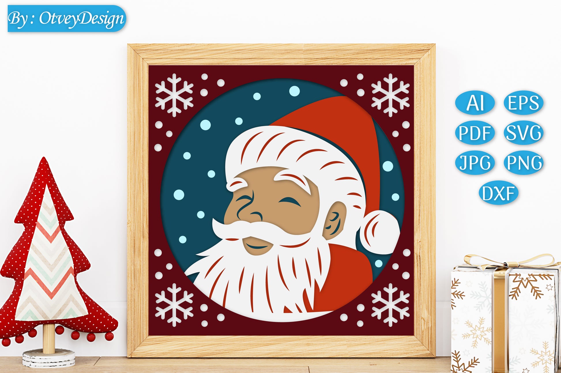 Christmas 3D Shadow Box Layered Papercut SVG Bundle 12 - CraftNest - Digital Crafting and Art