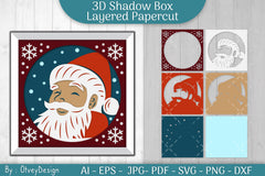 Christmas 3D Shadow Box Layered Papercut SVG Bundle 12 - CraftNest - Digital Crafting and Art