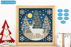 Christmas 3D Shadow Box Layered Papercut SVG Bundle 20 - CraftNest - Digital Crafting and Art