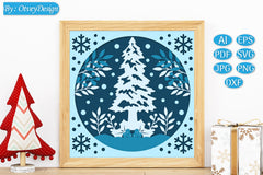 Christmas 3D Shadow Box Layered Papercut SVG Bundle 23 - CraftNest - Digital Crafting and Art
