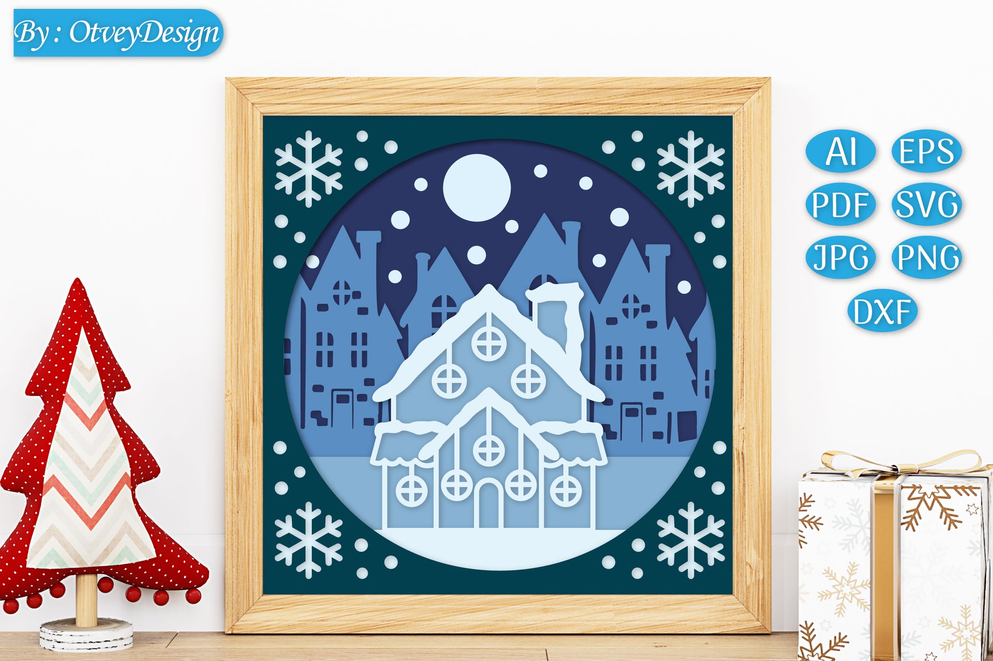 Christmas 3D Shadow Box Layered Papercut SVG Bundle - CraftNest - Digital Crafting and Art