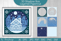 Christmas 3D Shadow Box Layered Papercut SVG Bundle - CraftNest - Digital Crafting and Art