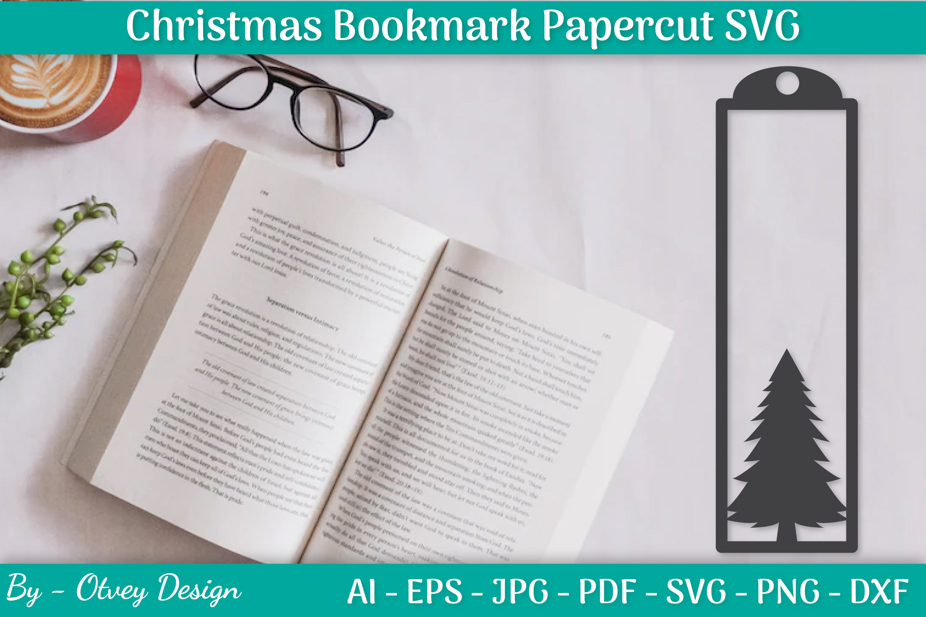 Christmas Bookmarks Paper Cut SVG Bundle