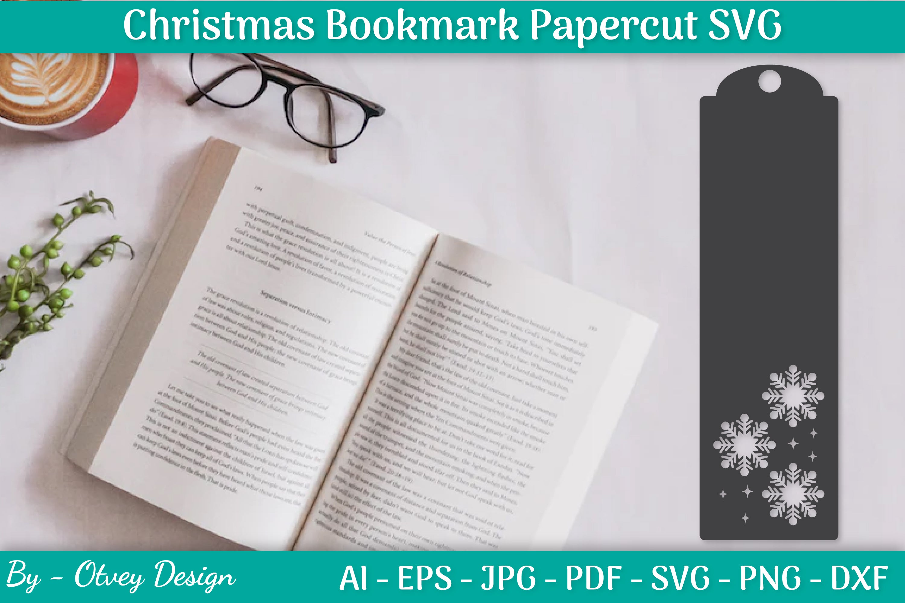 Christmas Bookmarks Paper Cut SVG Bundle