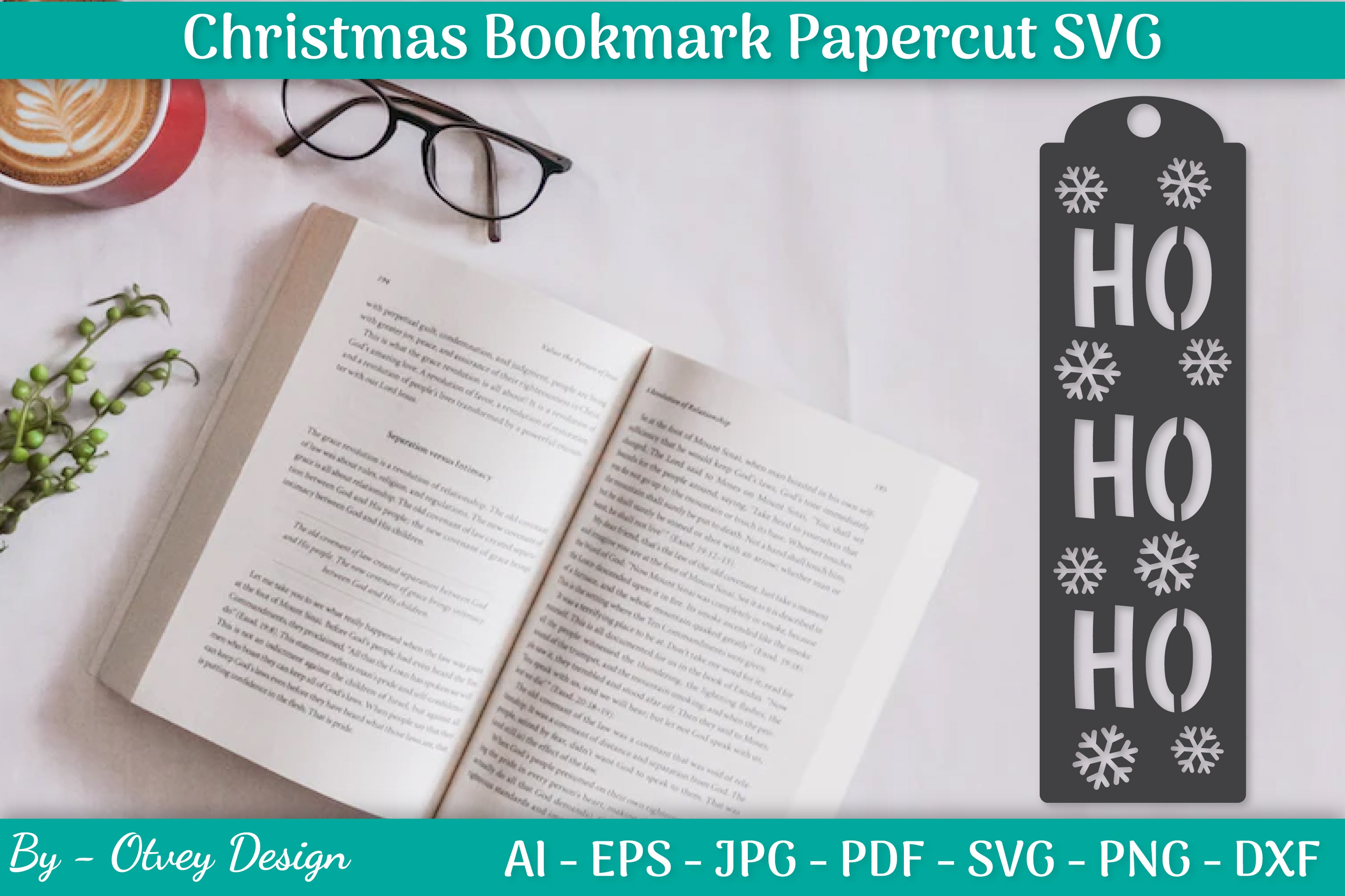 Christmas Bookmarks Paper Cut SVG Bundle