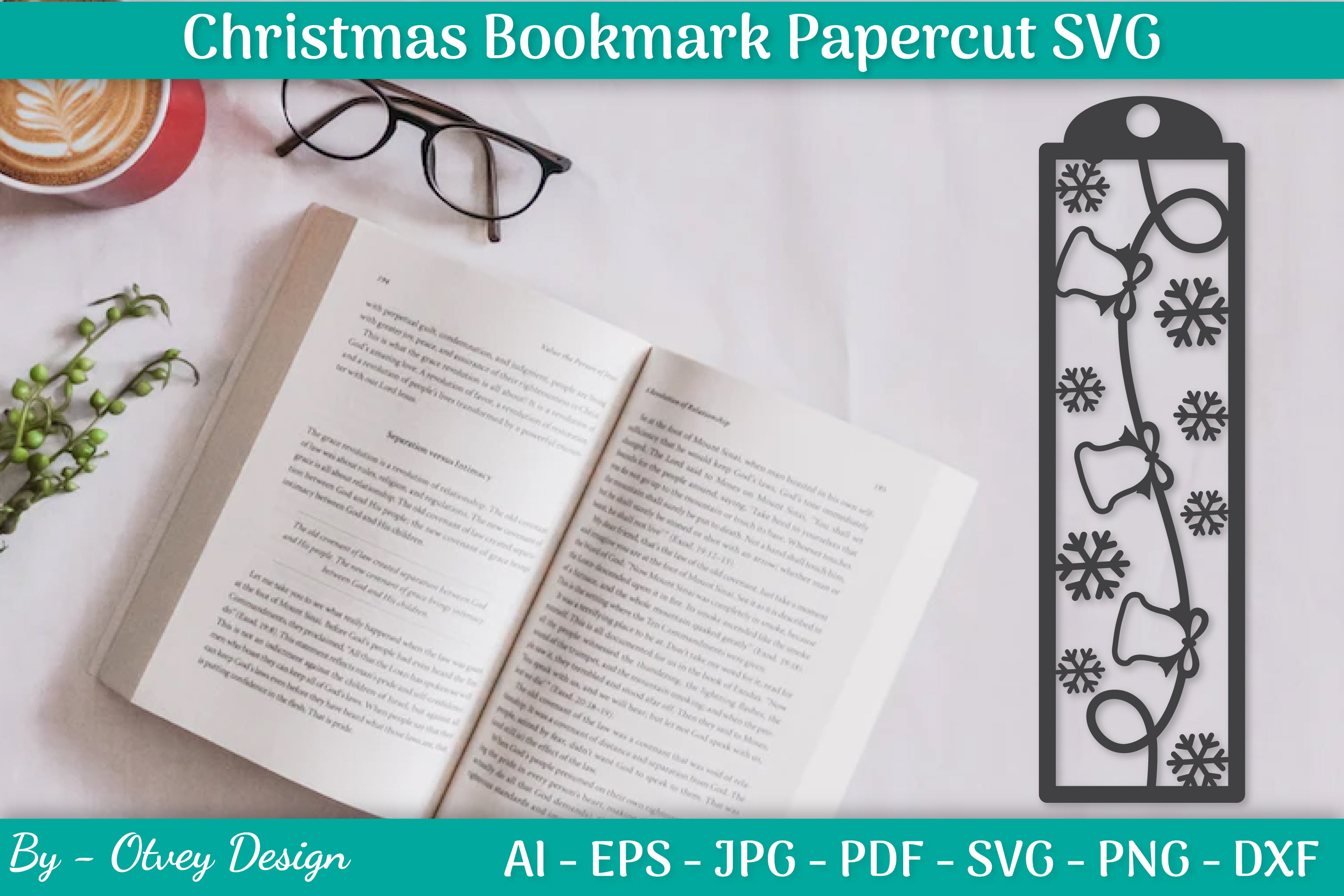 Christmas Bookmarks Paper Cut SVG Bundle