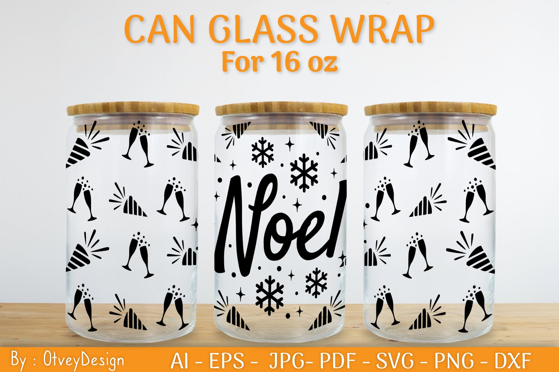 Christmas Can Glass 16 OZ SVG Bundle 22 - CraftNest - Digital Crafting and Art