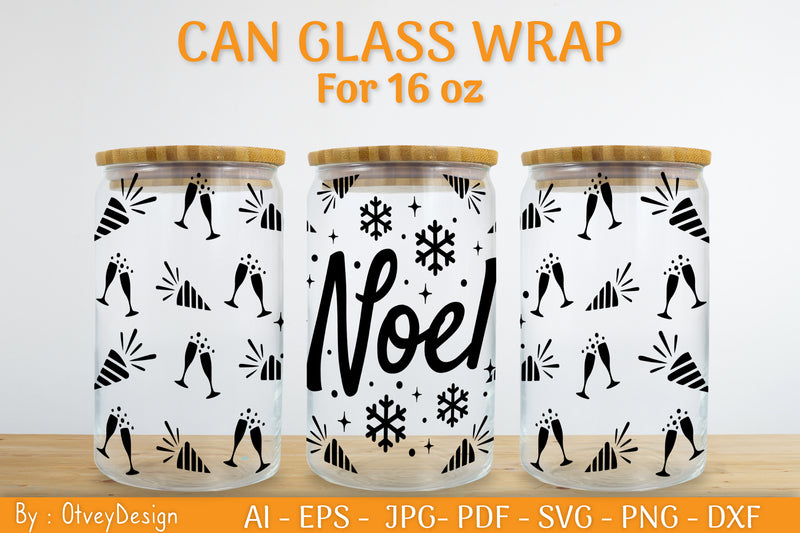 Christmas Can Glass 16 OZ SVG Bundle 22 - CraftNest - Digital Crafting and Art