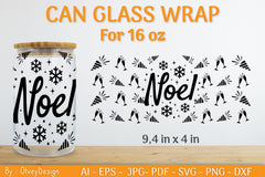 Christmas Can Glass 16 OZ SVG Bundle 22 - CraftNest - Digital Crafting and Art