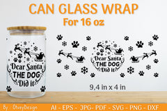 Christmas Can Glass 16 OZ SVG Bundle 1 - CraftNest - Digital Crafting and Art