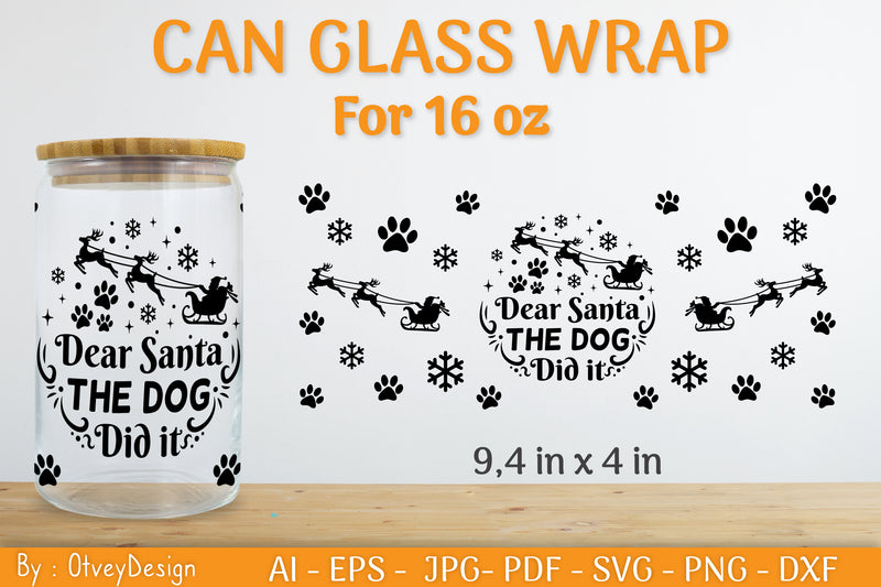 Christmas Can Glass 16 OZ SVG Bundle 1 - CraftNest - Digital Crafting and Art
