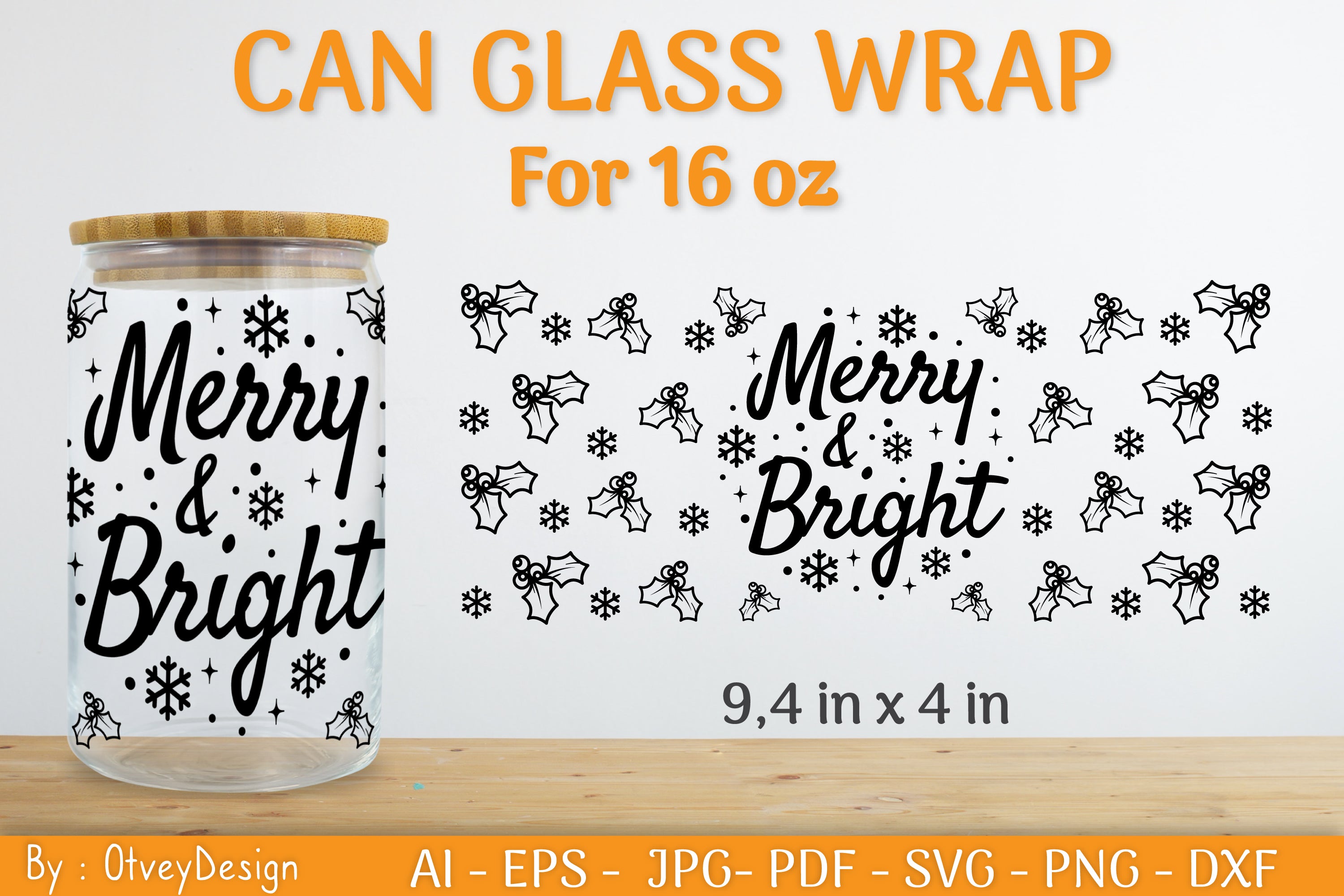 Christmas Can Glass 16 OZ SVG Bundle 23 - CraftNest - Digital Crafting and Art