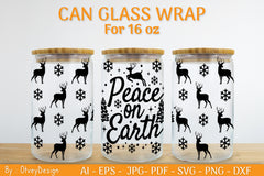 Christmas Can Glass 16 OZ SVG Bundle 24 - CraftNest - Digital Crafting and Art