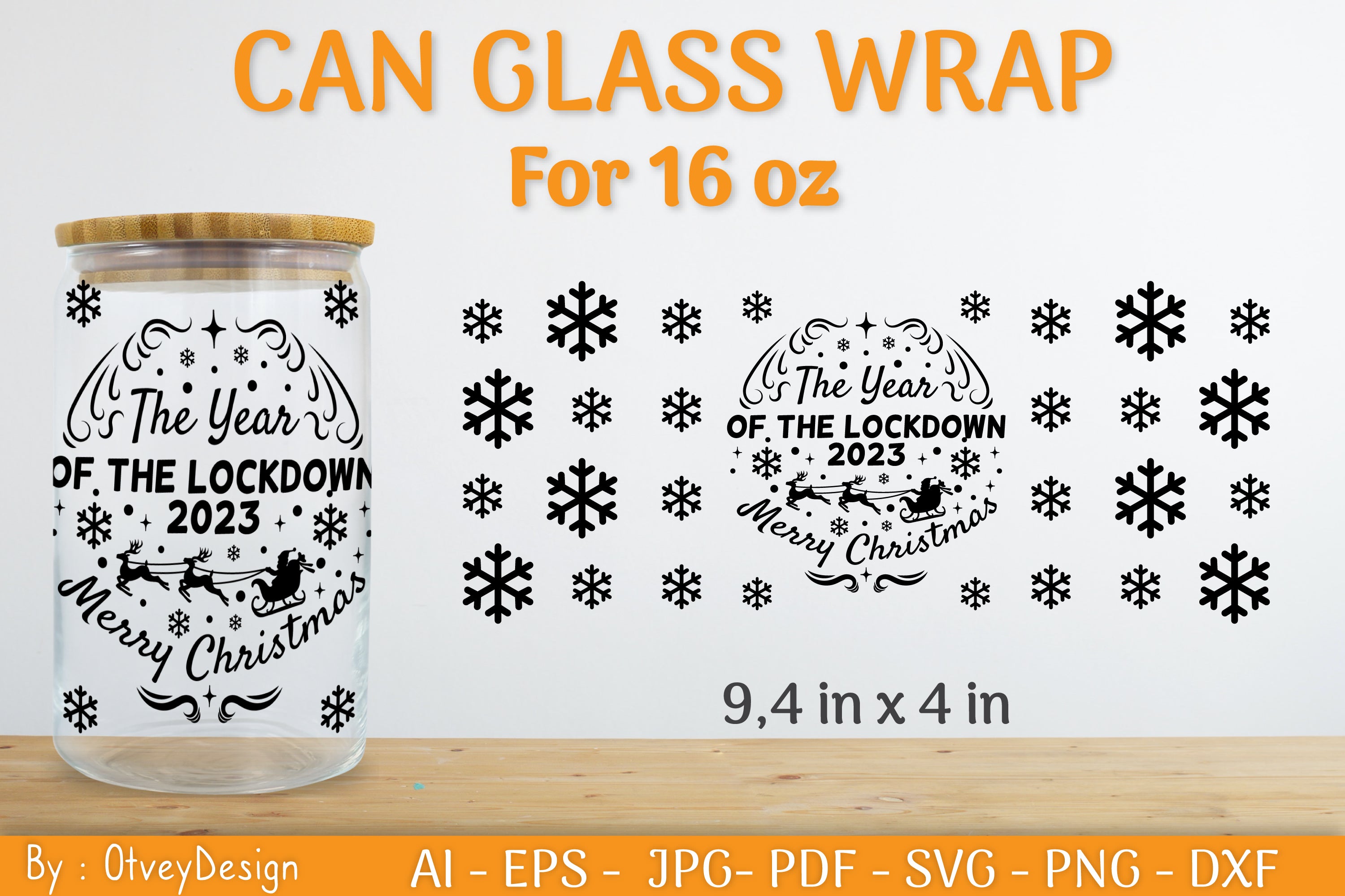 Christmas Can Glass 16 OZ SVG Bundle 5 - CraftNest - Digital Crafting and Art