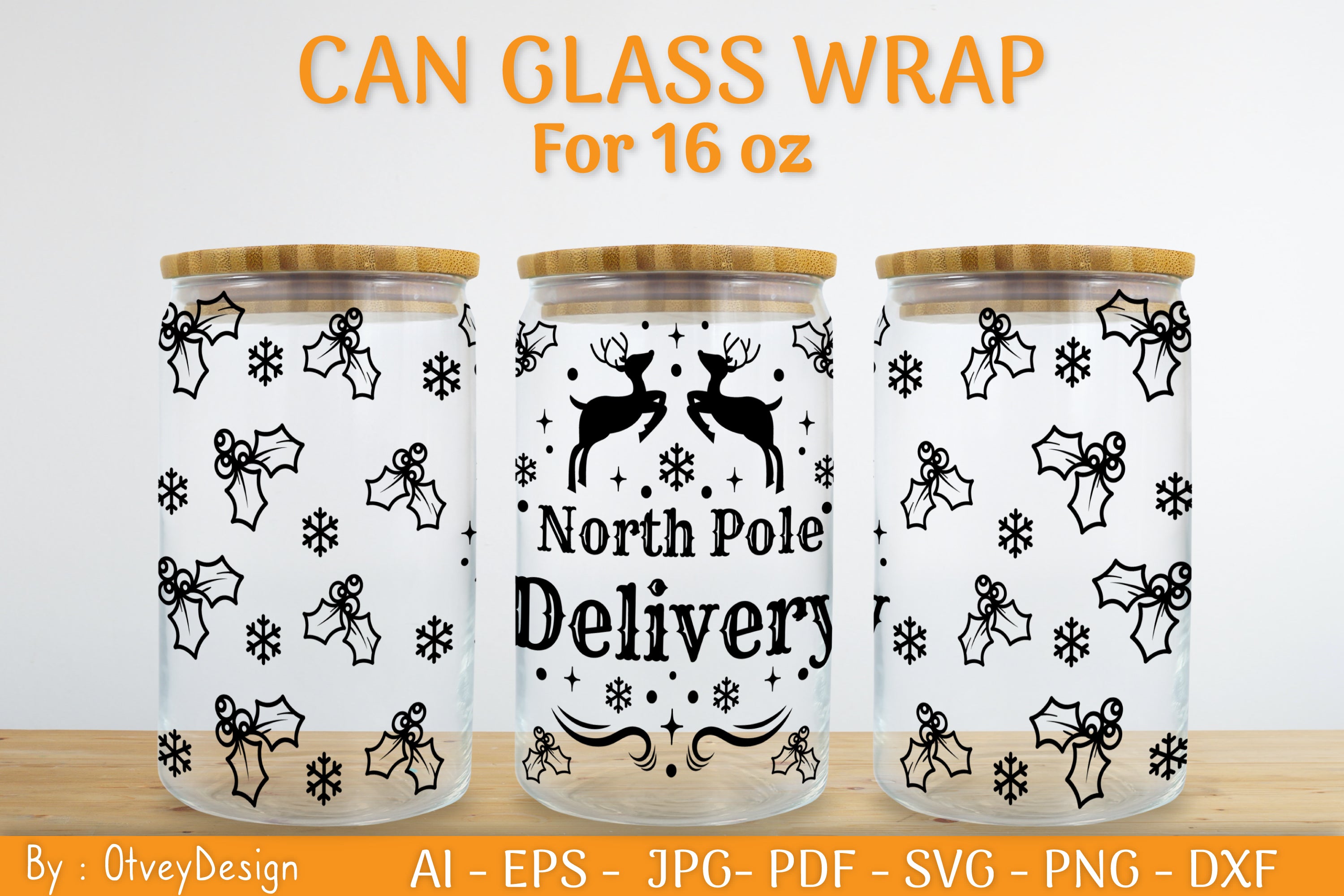 Christmas Can Glass 16 OZ SVG Bundle 25 - CraftNest - Digital Crafting and Art