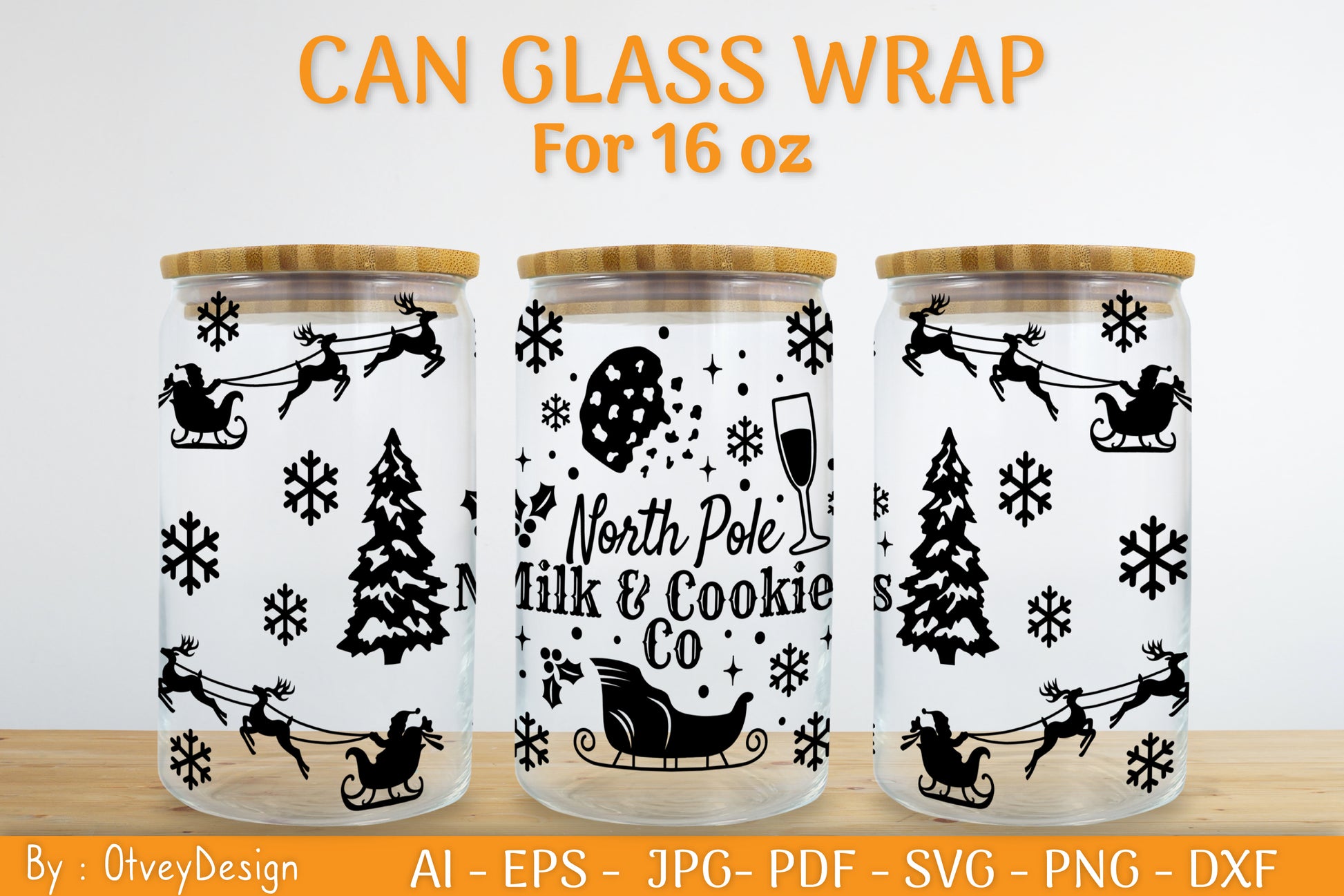 Christmas Can Glass 16 OZ SVG Bundle 26 - CraftNest - Digital Crafting and Art