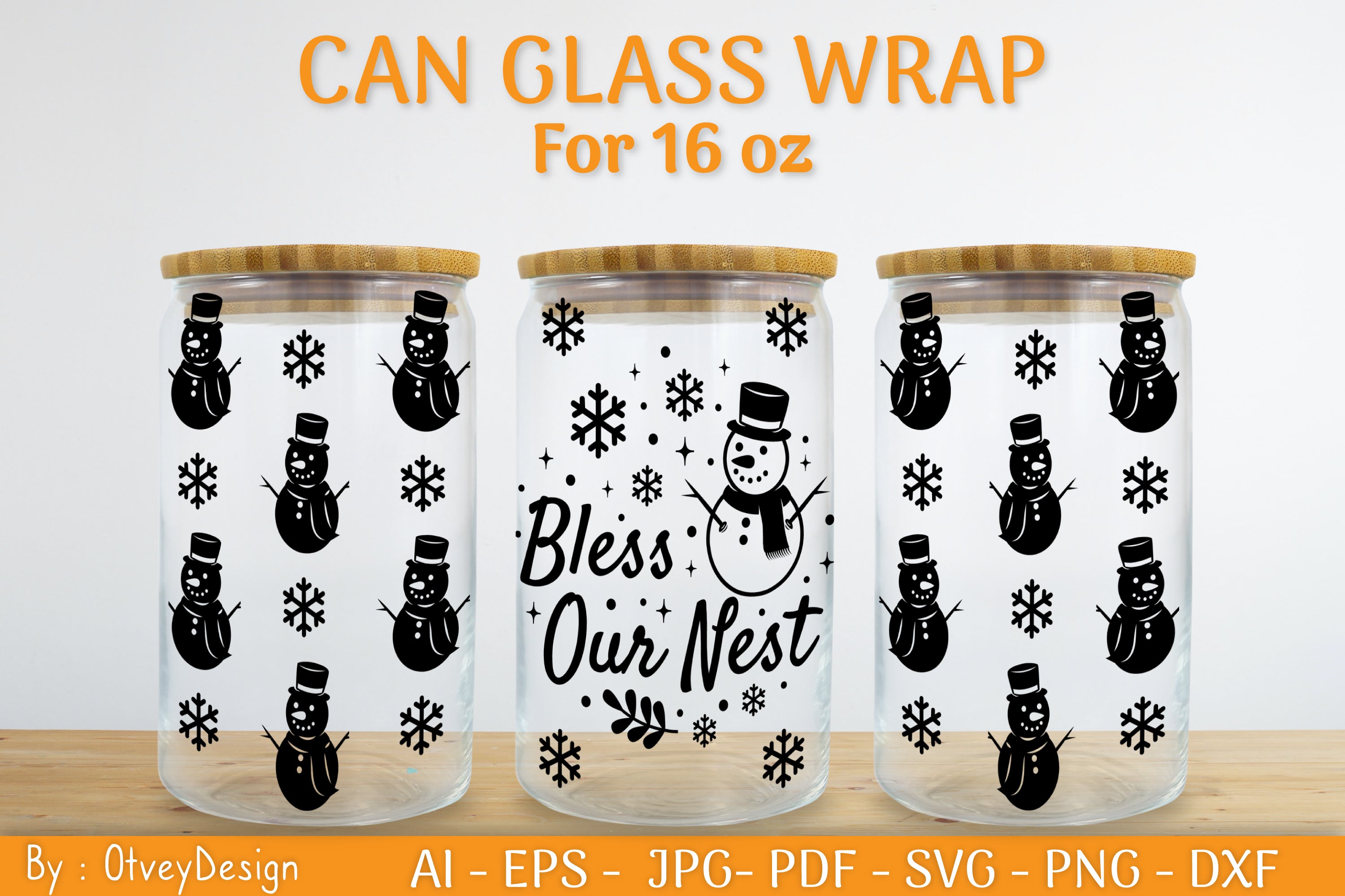 Christmas Can Glass 16 OZ SVG Bundle 7 - CraftNest - Digital Crafting and Art