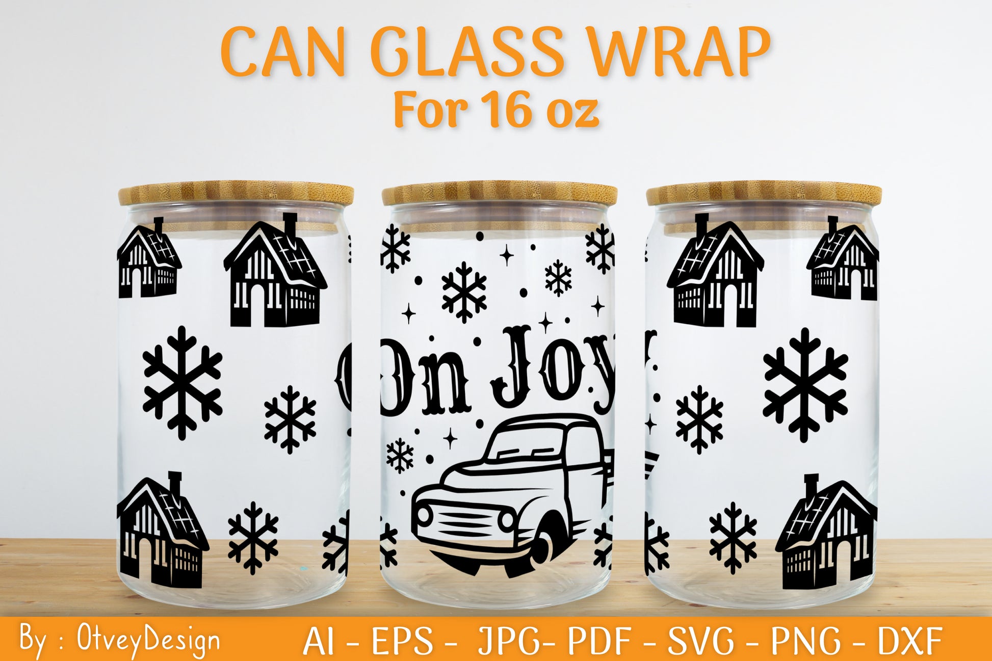 Christmas Can Glass 16 OZ SVG Bundle 27 - CraftNest - Digital Crafting and Art
