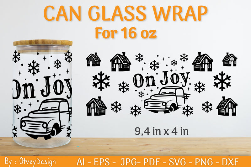 Christmas Can Glass 16 OZ SVG Bundle 27 - CraftNest - Digital Crafting and Art