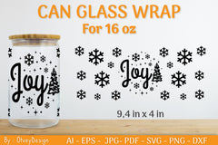 Christmas Can Glass 16 OZ SVG Bundle 8 - CraftNest - Digital Crafting and Art