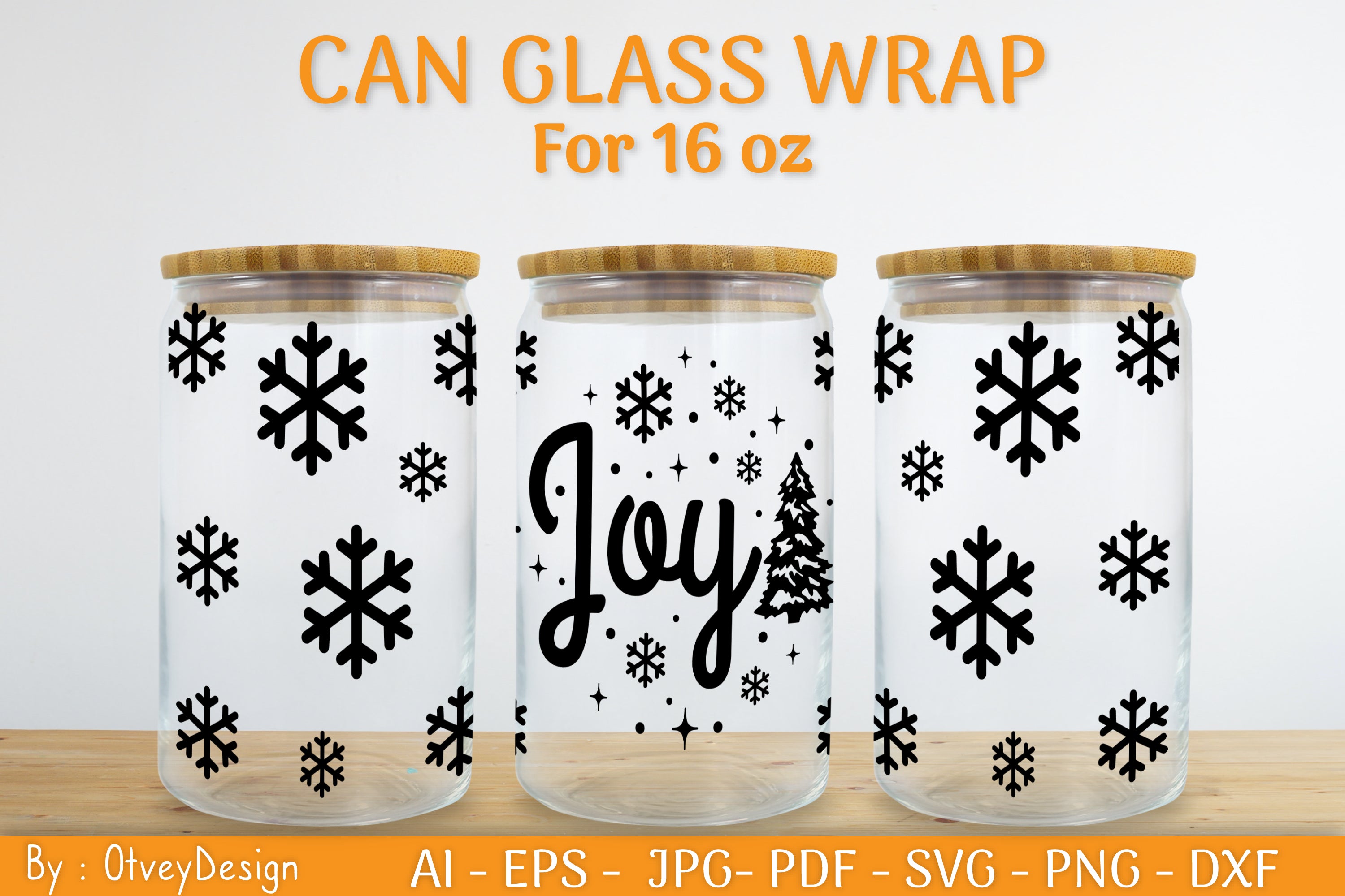 Christmas Can Glass 16 OZ SVG Bundle 8 - CraftNest - Digital Crafting and Art