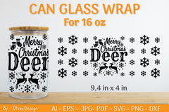 Christmas Can Glass 16 OZ SVG Bundle 28 - CraftNest - Digital Crafting and Art