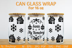 Christmas Can Glass 16 OZ SVG Bundle 9 - CraftNest - Digital Crafting and Art