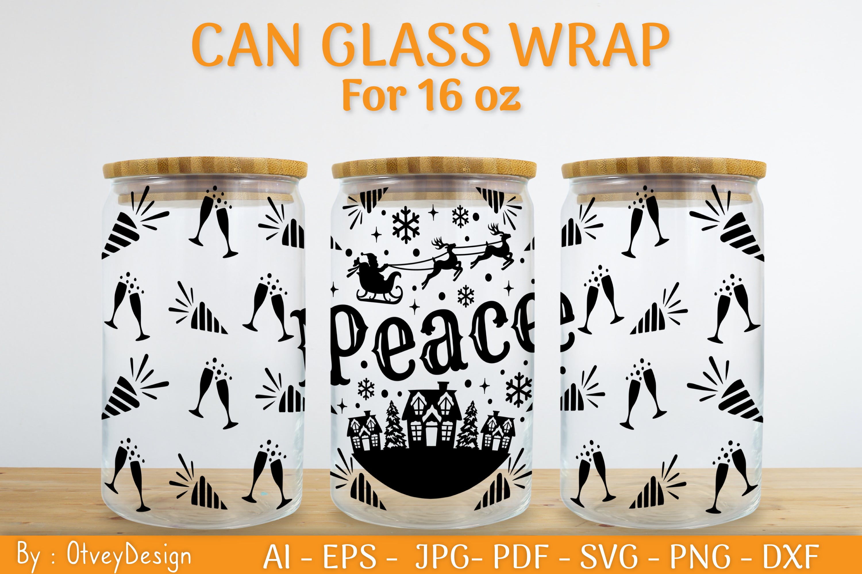 Christmas Can Glass 16 OZ SVG Bundle 29 - CraftNest - Digital Crafting and Art