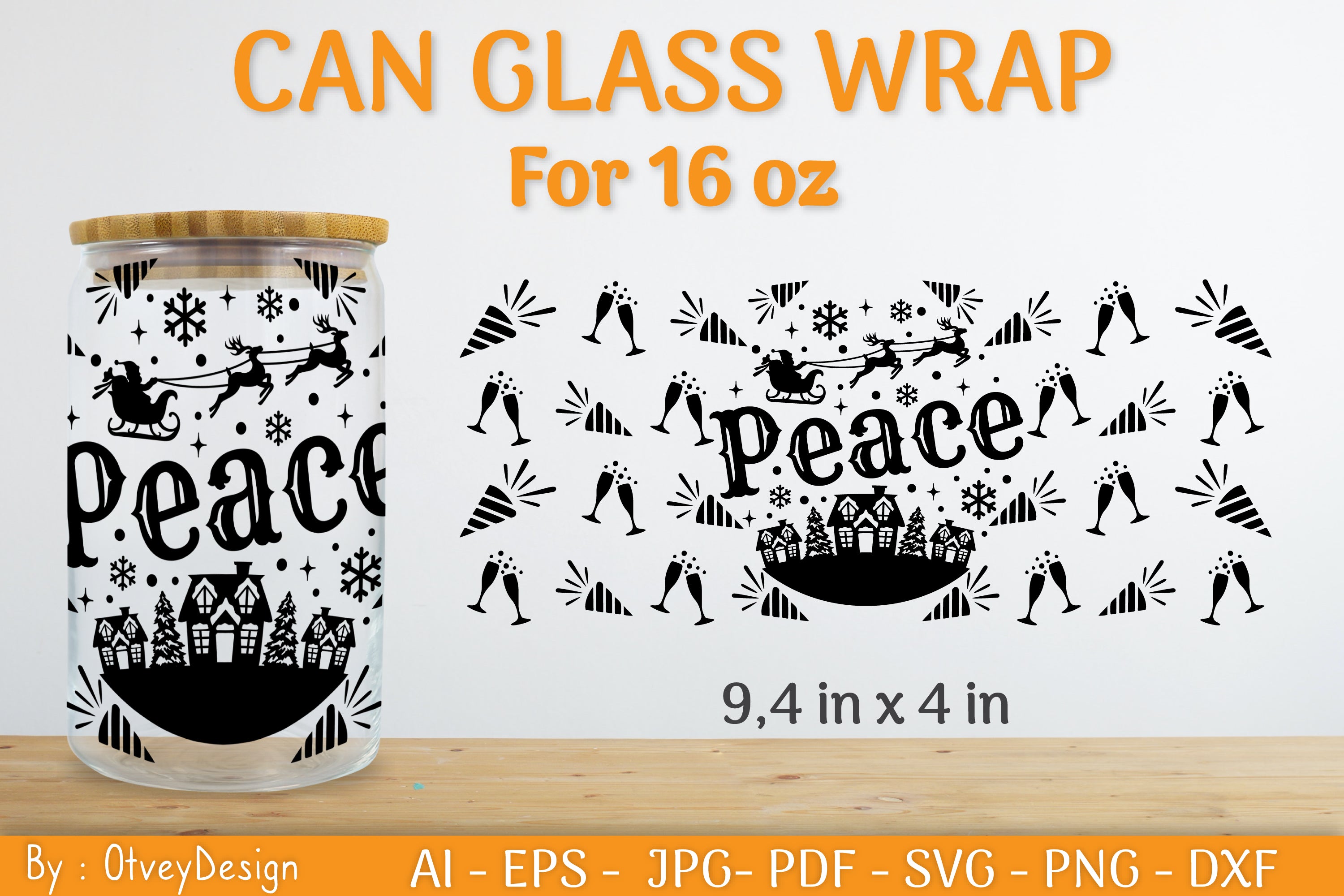 Christmas Can Glass 16 OZ SVG Bundle 29 - CraftNest - Digital Crafting and Art