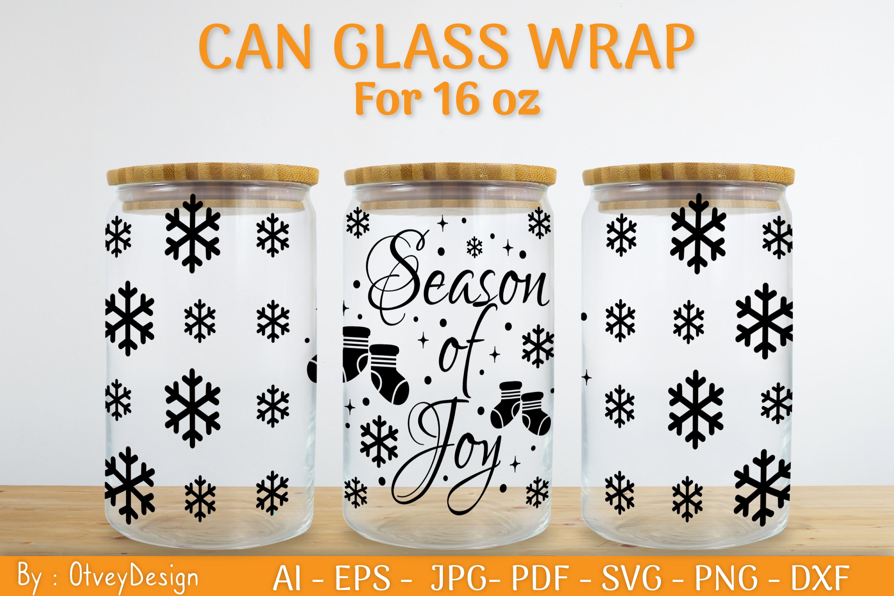 Christmas Can Glass SVG Bundle - CraftNest - Digital Crafting and Art