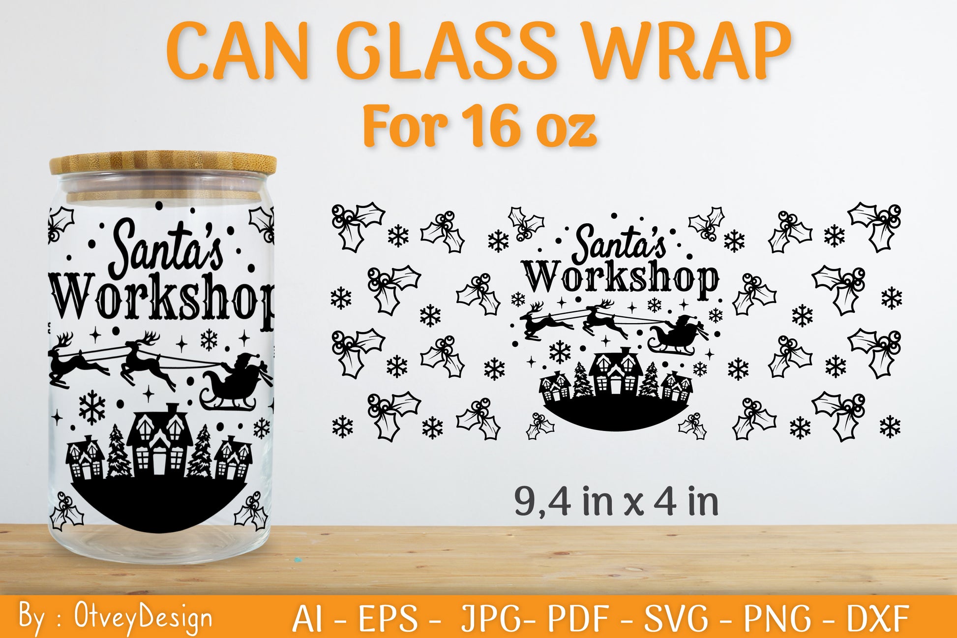 Christmas Can Glass 16 OZ SVG Bundle 30 - CraftNest - Digital Crafting and Art