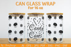 Christmas Can Glass 16 OZ SVG Bundle 32 - CraftNest - Digital Crafting and Art