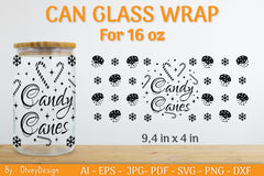 Christmas Can Glass 16 OZ SVG Bundle 32 - CraftNest - Digital Crafting and Art