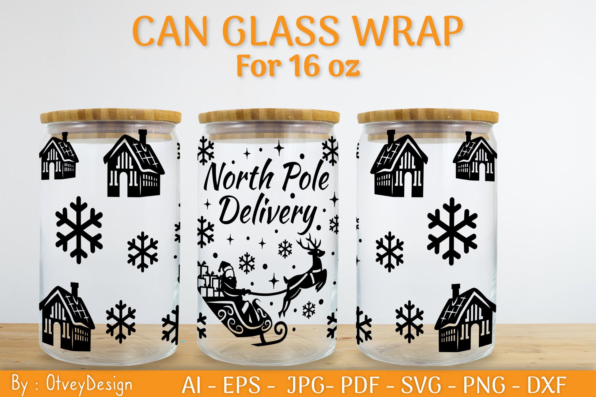 Christmas Can Glass 16 OZ SVG Bundle 31 - CraftNest - Digital Crafting and Art