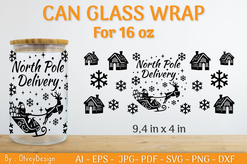 Christmas Can Glass 16 OZ SVG Bundle 31 - CraftNest - Digital Crafting and Art