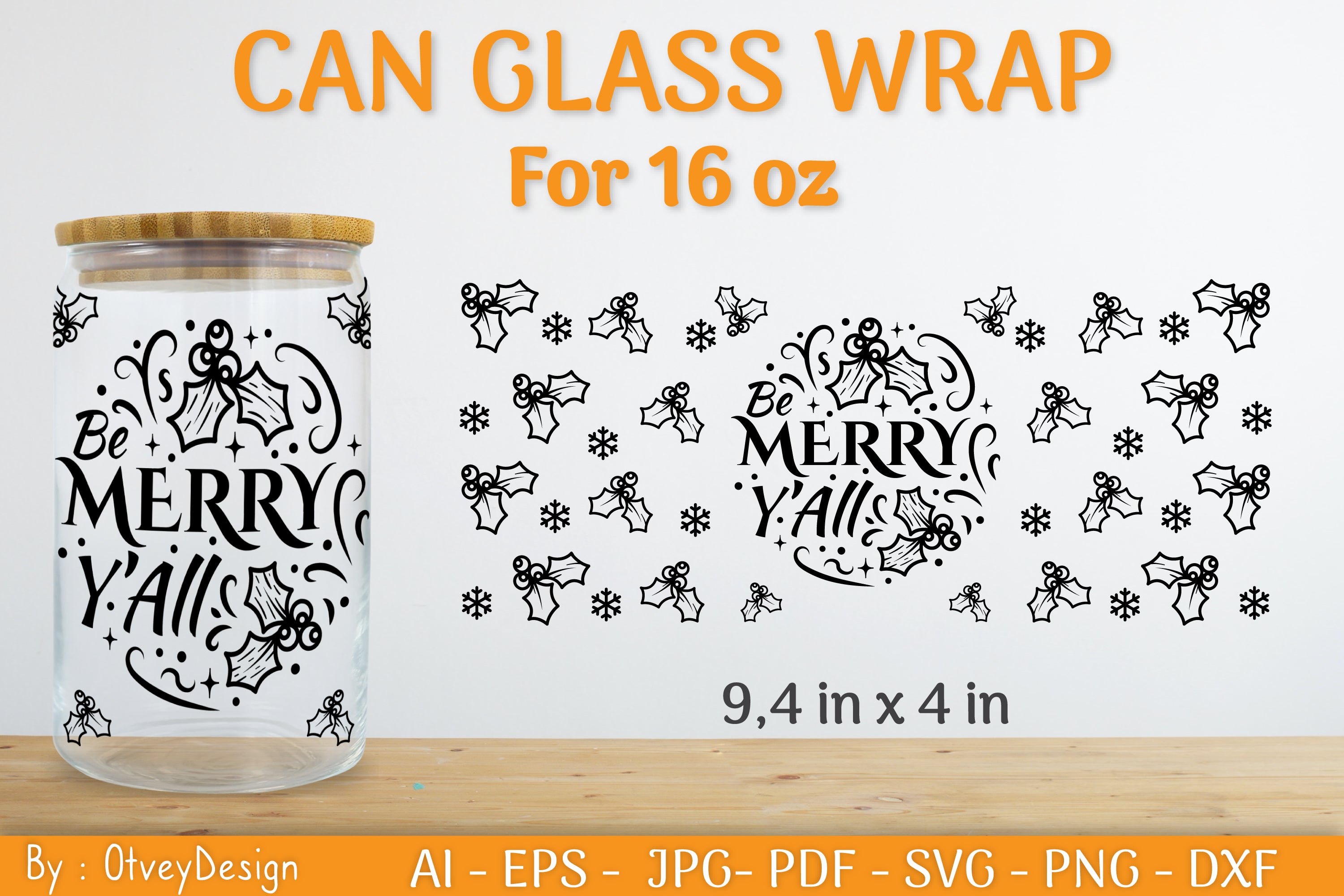 Christmas Can Glass 16 OZ SVG Bundle 15 - CraftNest - Digital Crafting and Art